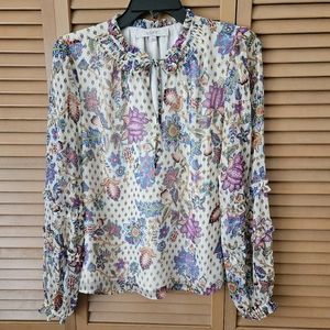 Ann Taylor Loft multicolor Paisley blouse
